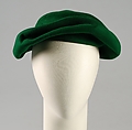 Hat, Sally Victor (American, 1905–1977), Wool, American