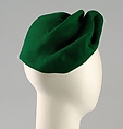 Hat, Sally Victor (American, 1905–1977), Wool, American