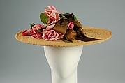 Sailor hat, Sally Victor  American, Straw, rayon, linen, American