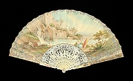 Fan, Ivory, parchment, European