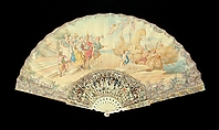 Fan, Ivory, parchment, European