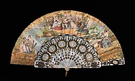 Fan, mother-of-pearl, paper, metal, European