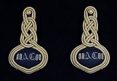 Military Epaulets, Wool, metallic, American