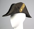 Military bicorne, Bent & Bush, Fur, metallic, silk, metal, American