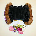 Muff, silk, sable, American or European