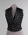 Vest, silk, cotton, leather, American