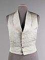 Evening vest, silk, probably French