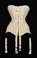 Corset, Cotton, bone, metal, elastic, American