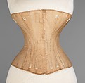 Corset, Worcester Skirt Company American, cotton, metal, bone, American