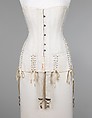 Corset, H & W Company  American, cotton, bone, metal, elastic, American