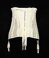 Corset, Birdsey Somers Company  American, Cotton, metal, bone, elastic, American