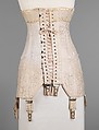 Corset, Royal Worcester Corset Company  American, cotton, bone, metal, elastic, American