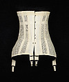 Corset, Langdon, Batcheller & Company  American, Cotton, metal, bone, elastic, American