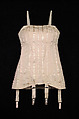 Corselet, Royal Worcester Corset Company  American, Cotton, bone, metal, elastic, American