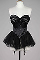 Corset, Silk, metal, elastic, American
