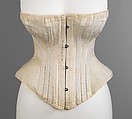 Corset, Crotty & Richards, cotton, metal, bone, American