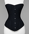 Corset, Langdon, Batcheller & Company  American, cotton, metal, bone, American