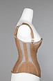 Corset, Madame McCabe, cotton, metal, bone, elastic, American