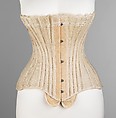 Corset, Langdon, Batcheller & Company  American, cotton, metal, bone, American