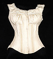 Corset, Cotton, cotton, whalebone, American