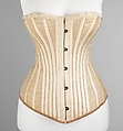 Corset, Worcester Corset Company  American, silk, cotton, metal, whalebone, American