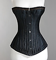 Corset, Worcester Corset Company (American, 1872–1901), cotton, metal, bone, American