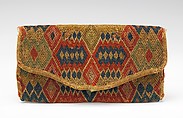 Purse, Deborah Hill, wool, linen, silk, American