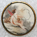 Button, ivory, glass, probably European