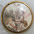 Button, ivory, glass, probably European