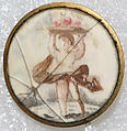 Button, ivory, glass, probably European