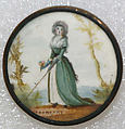 Button, glass, probably European