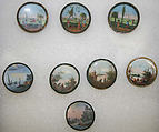 Button, glass, probably European