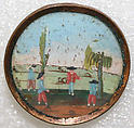 Button, glass, probably European