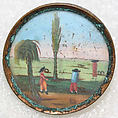 Button, glass, probably European