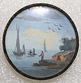 Button, glass, probably European