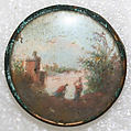 Button, glass, probably European