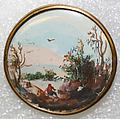 Button, glass, probably European
