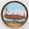 Button, glass, French