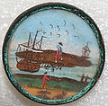 Button, glass, French