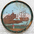 Button, glass, French