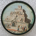 Button, glass, French