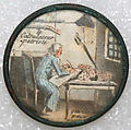 Button, glass, French