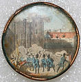 Button, glass, French