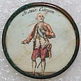 Button, glass, French