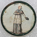 Button, glass, French