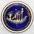 Button, enamel, probably European