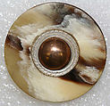 Button, horn, mother-of-pearl, metal, French