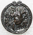 Button, metal, French