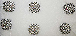 Button, metal, strass, French