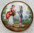Button, porcelain, French